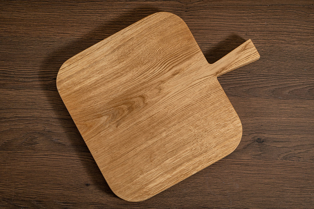 wooden cutting board, made of solid wood oak