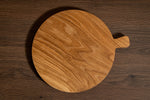 round beautiful serving cutting board made solid piece of oak